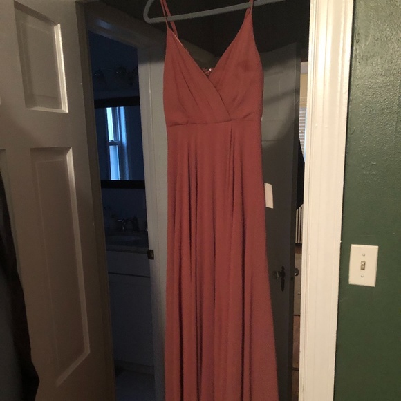 all about love rusty rose maxi dress Lulus All About Love Rusty Rose Maxi Dress Size XL Sleeveless V Neck